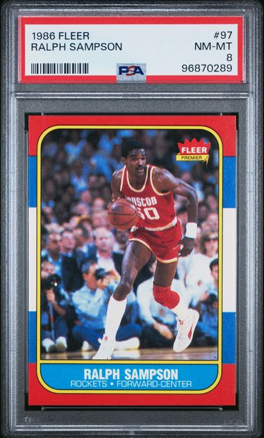1986-87 Fleer #97 Ralph Sampson PSA 8 (Rookie)