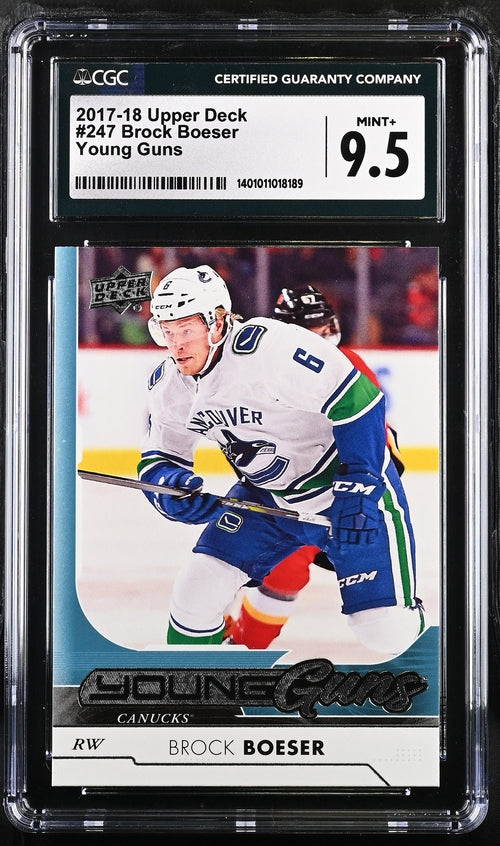2017-18 Upper Deck #247 Brock Boeser CGC 9.5 (Rookie)