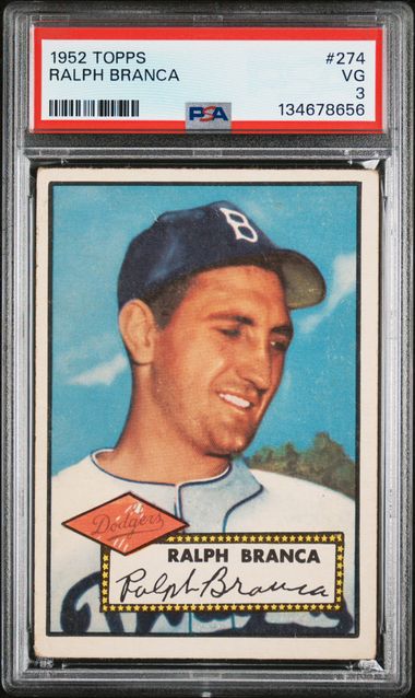 1952 Topps #274 Ralph Branca PSA 3