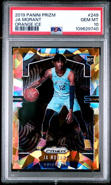 2019-20 Panini Prizm Orange Ice #249 Ja Morant PSA 10 (Rookie)