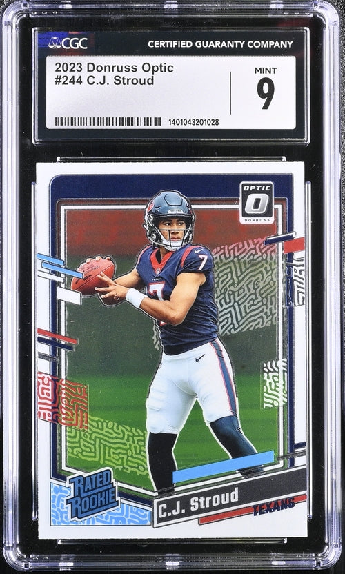 2023 Donruss Optic #244 C.J. Stroud CGC 9 (Rookie)