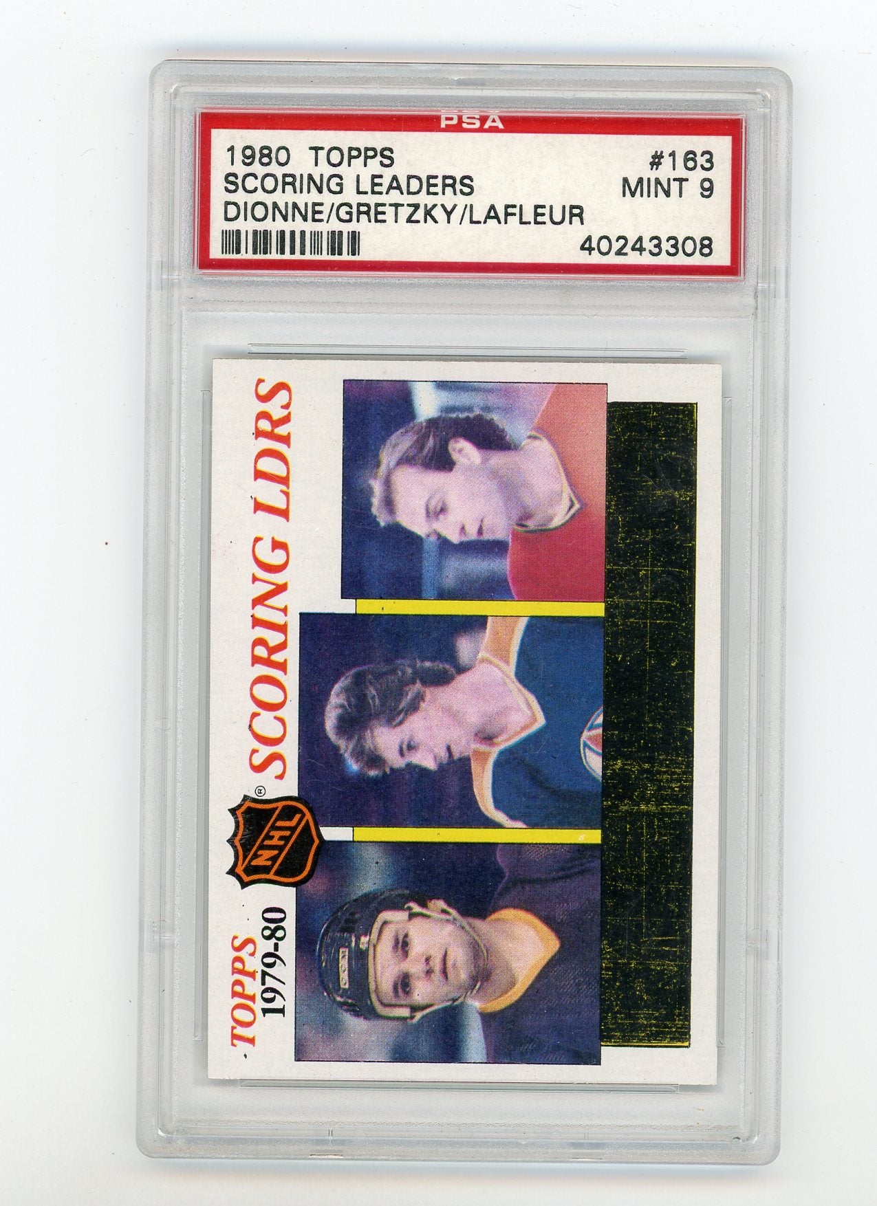 1980-81 Topps #163 Scoring Leaders- Marcel Dionne /Wayne Gretzky /Guy Lafleur PSA 9 | Eastridge Sports Cards