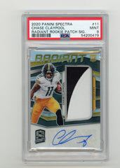 2020 Panini Spectra Radiant Rookie Patch Signatures #11 Chase Claypool #87/99 PSA 9 (Rookie) | Eastridge Sports Cards