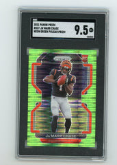 2021 Panini Prizm Neon Green Pulsar Prizm #337 Ja'Marr Chase SGC 9.5 (Rookie) | Eastridge Sports Cards