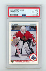 1990-91 Upper Deck #55 Ed Belfour PSA 8 (Rookie) | Eastridge Sports Cards
