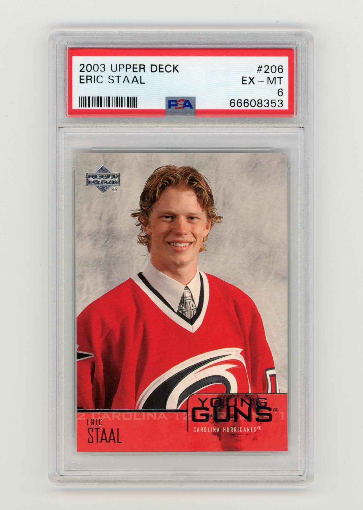 2003-04 Upper Deck #206 Eric Staal PSA 6 (Rookie) | Eastridge Sports Cards