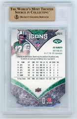 2008 Upper Deck Icons NFL Legends Silver Die-Cut #LEG15 Joe Namath #114/150 BGS 9.5 | Eastridge Sports Cards