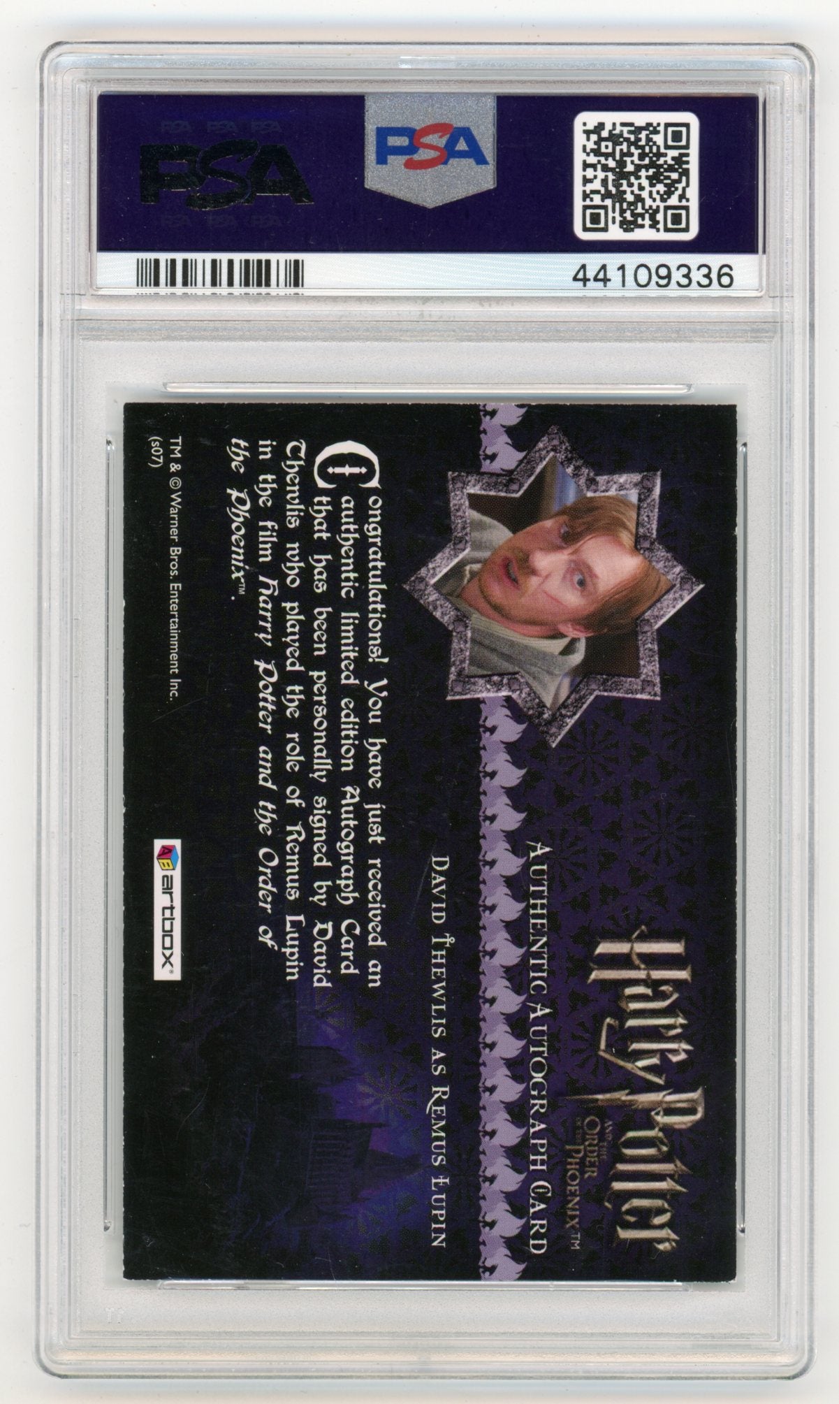 2007 Harry Potter and the Order of the Phoenix Update Autograph David Thewlis PSA 7 | Eastridge Sports Cards