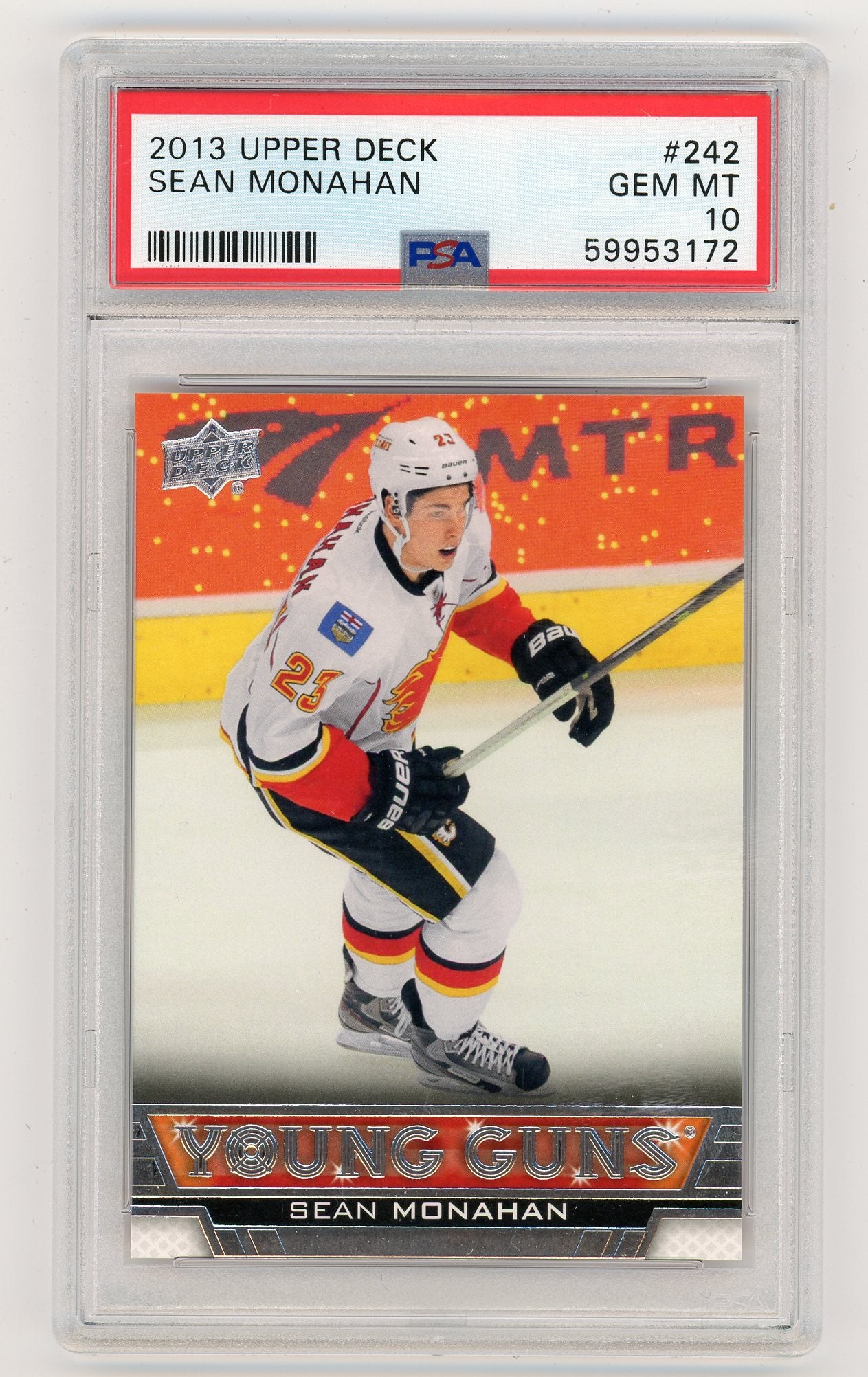 2013-14 Upper Deck #242 Sean Monahan PSA 10 (Rookie) | Eastridge Sports Cards