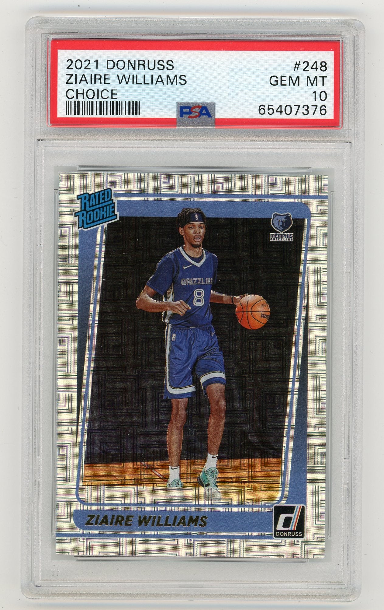 2021-22 Donruss Choice #248 Ziaire Williams PSA 10 (Rookie) | Eastridge Sports Cards