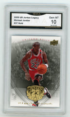 2009-10 Upper Deck Michael Jordan Legacy Collection Gold #37 Michael Jordan GMA 10 | Eastridge Sports Cards