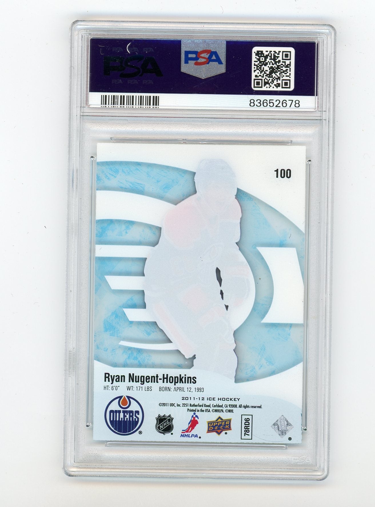 2011-12 Upper Deck Ice #100 Ryan Nugent-Hopkins #89/99 PSA 9 (Rookie) | Eastridge Sports Cards