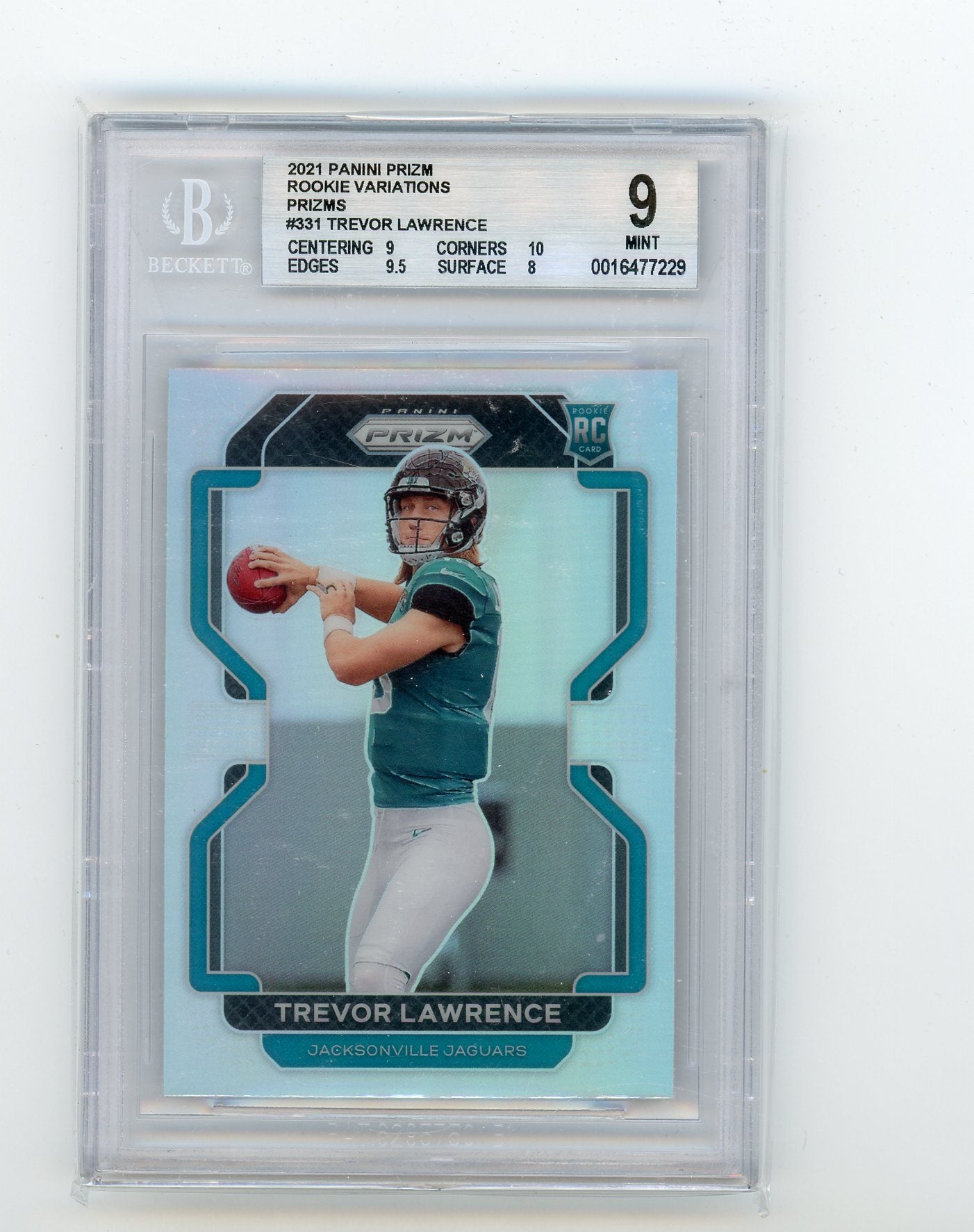 2021 Panini Prizm Rookie Variations Prizms #331 Trevor Lawrence BGS 9 –  Eastridge Sports Cards