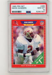 1989 Pro Set #486 Deion Sanders PSA 10 (Rookie) | Eastridge Sports Cards