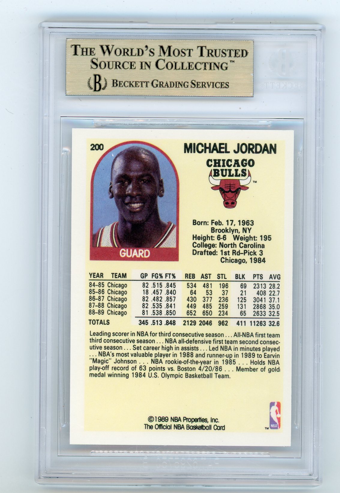 1989-90 Hoops #200 Michael Jordan BGS 9.5 | Eastridge Sports Cards