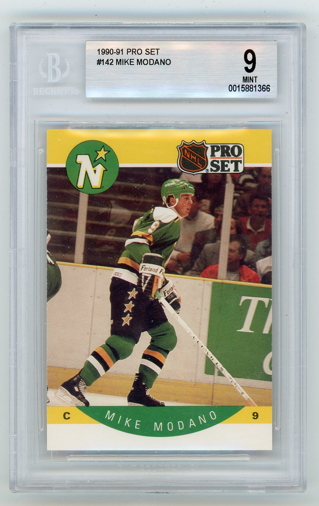 1990-91 Pro Set #142 Mike Modano BGS 9 (Rookie) | Eastridge Sports Cards