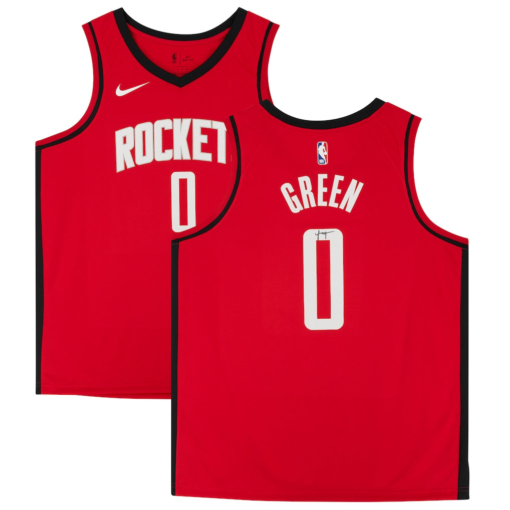 Jalen Green Houston Rockets Autographed Red Nike 2021-22 Icon Edition Swingman Jersey (Fanatics Authentic)