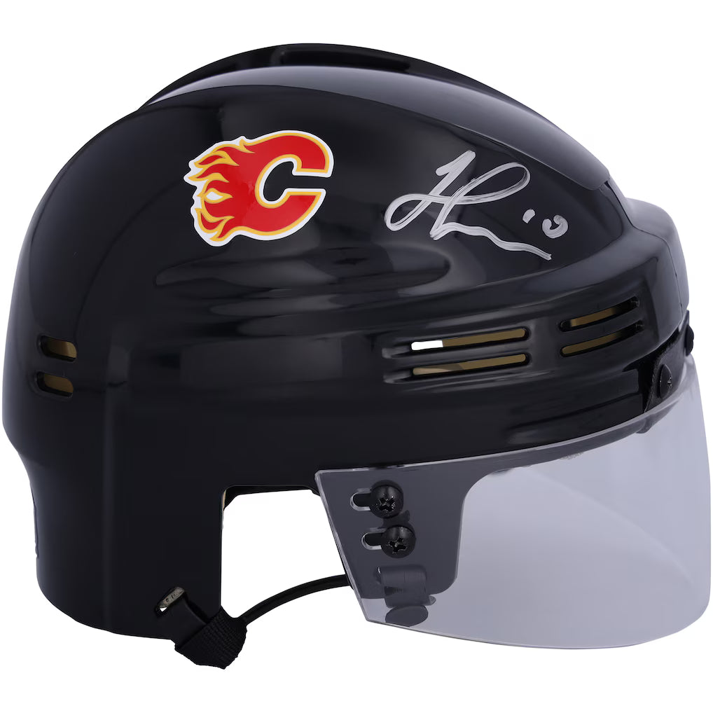 Jonathan Huberdeau Autographed Calgary Flames Black Mini Helmet (Fanatics Authentic)