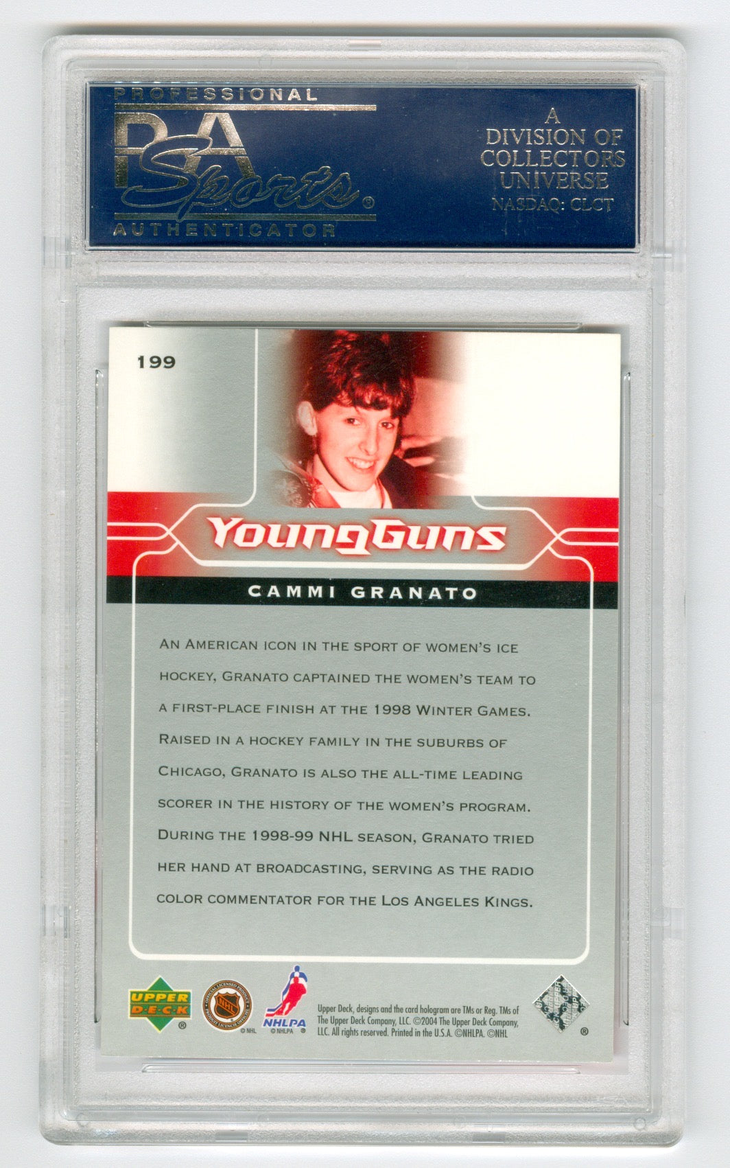 2004-05 Upper Deck #199 Cammi Granato PSA 9 (Rookie) | Eastridge Sports Cards