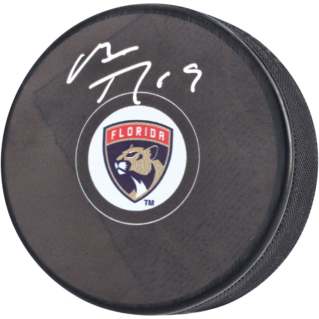 Matthew Tkachuk Autographed Florida Panthers Hockey Puck (Fanatics Authentic)