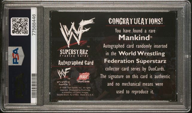 1998 WWF Wrestling Superstarz Autographs Mankind PSA 5 | Eastridge Sports Cards