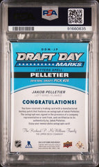 2023-24 SP Game Used Draft Day Marks "P" #DDMJP Jakob Pelletier #13/35 PSA 10 (Rookie) | Eastridge Sports Cards