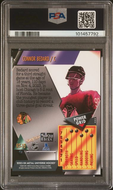 2023-24 Metal Universe 2013 Retros #RT15 Connor Bedard PSA 9 (Rookie) | Eastridge Sports Cards