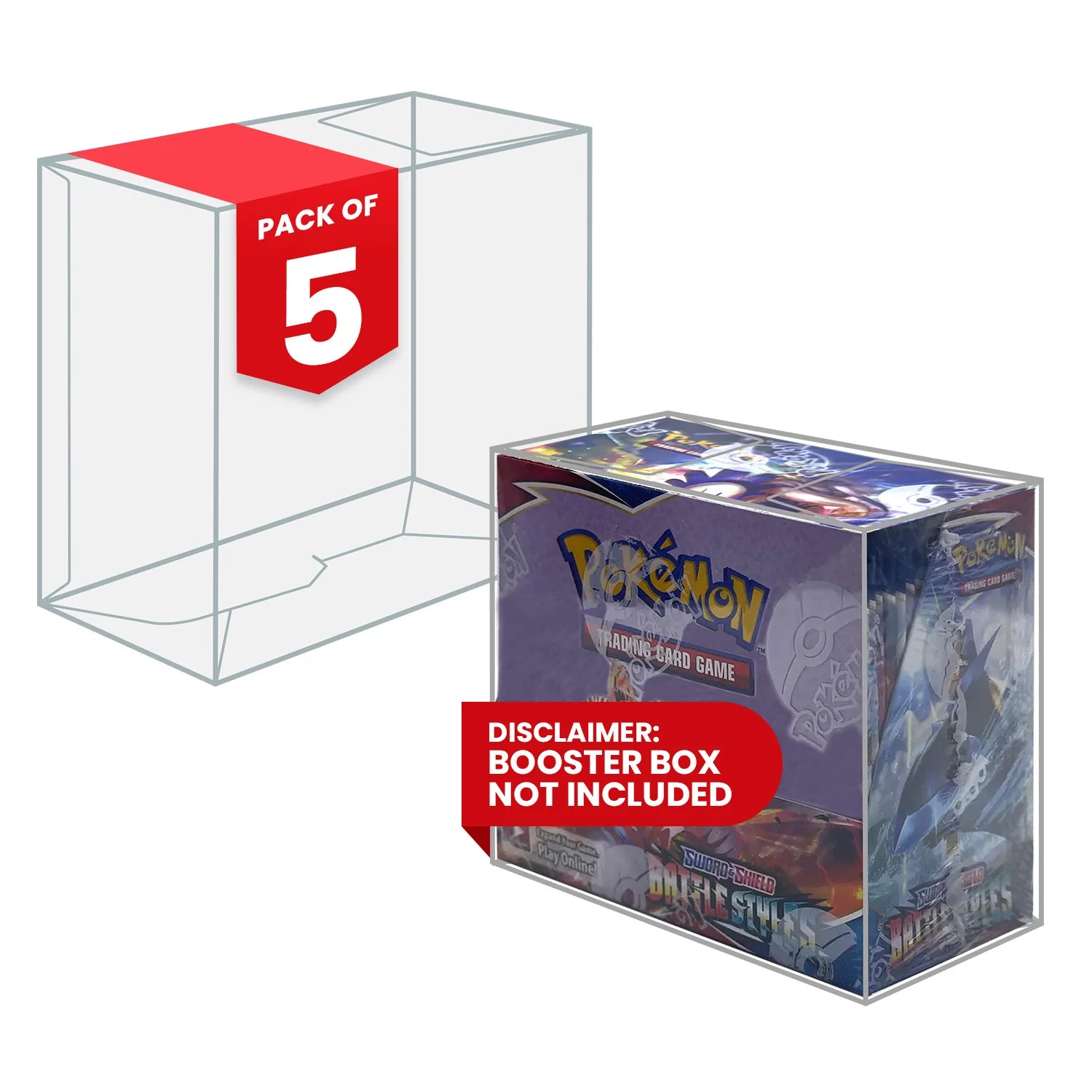 EVORETRO Pokemon Booster Box Soft Plastic Protector (5pk)