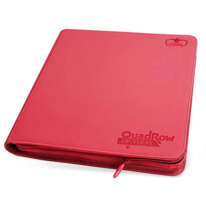 Ultimate Guard QuadRow 24 pkt Zipfolio -  Red | Eastridge Sports Cards