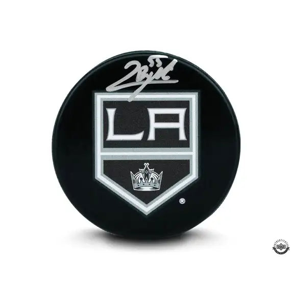 Quinton Byfield Autographed Los Angeles Kings Rubber Hockey Puck  (Upper Deck Authenticated)