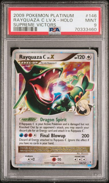 2009 Pokemon Supreme Victors #146 Rayquaza C Lv. X - Holo PSA 9