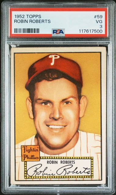 1952 Topps #59 Robin Roberts PSA 3