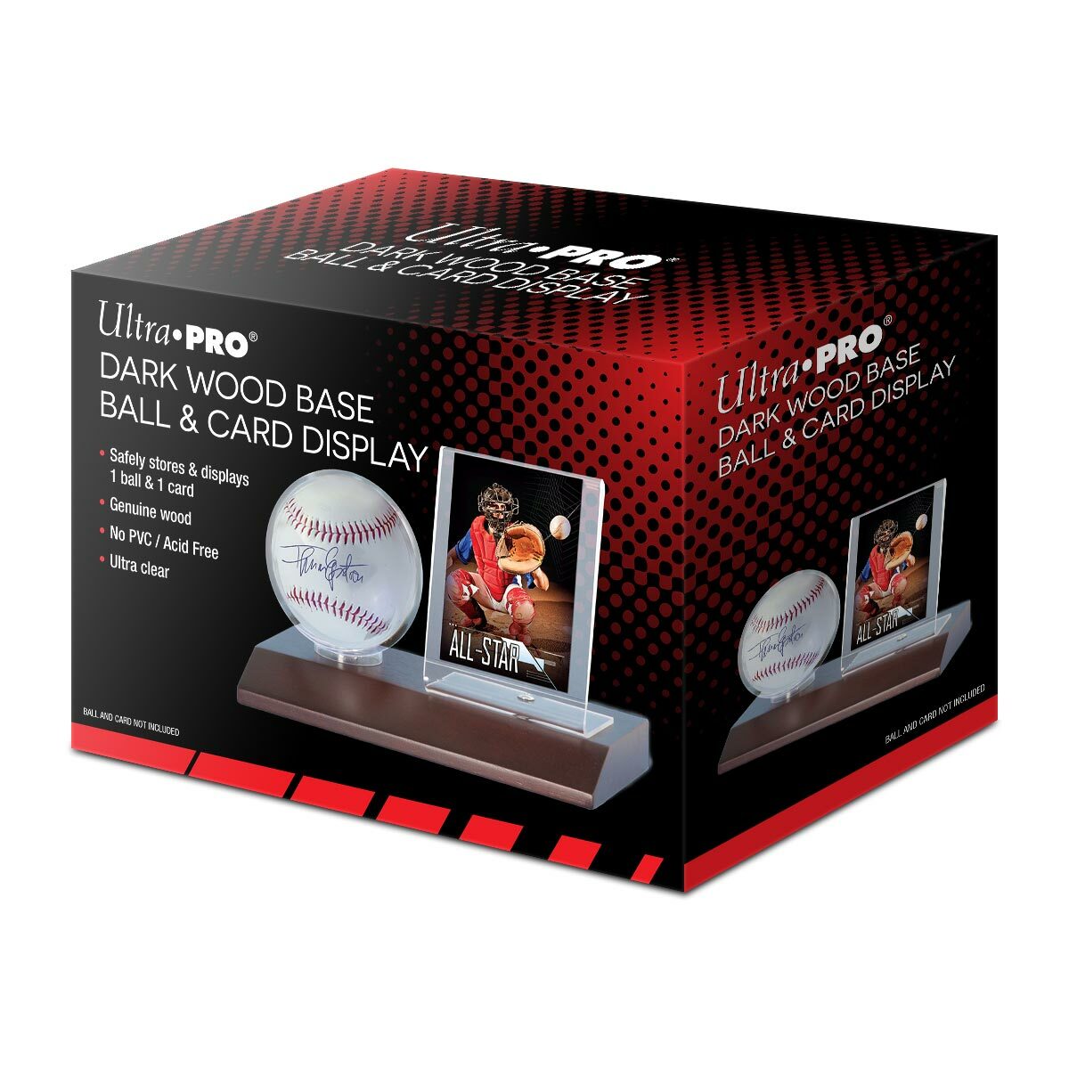 Ultra Pro Baseball & Card Dark Wood Display Holder
