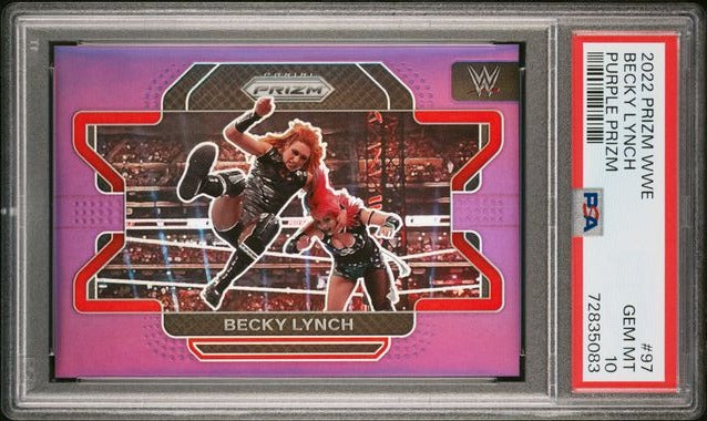 2022 Panini Prizm WWE Prizms Purple #97 Becky Lynch #011/149 PSA 10 | Eastridge Sports Cards