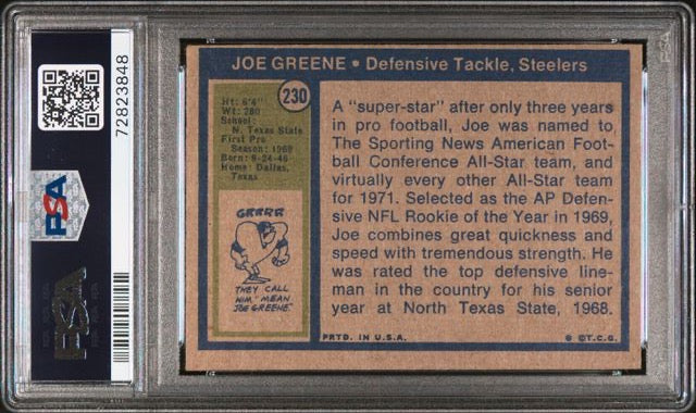 1972 Topps #230 Joe Greene PSA 5 | Eastridge Sports Cards