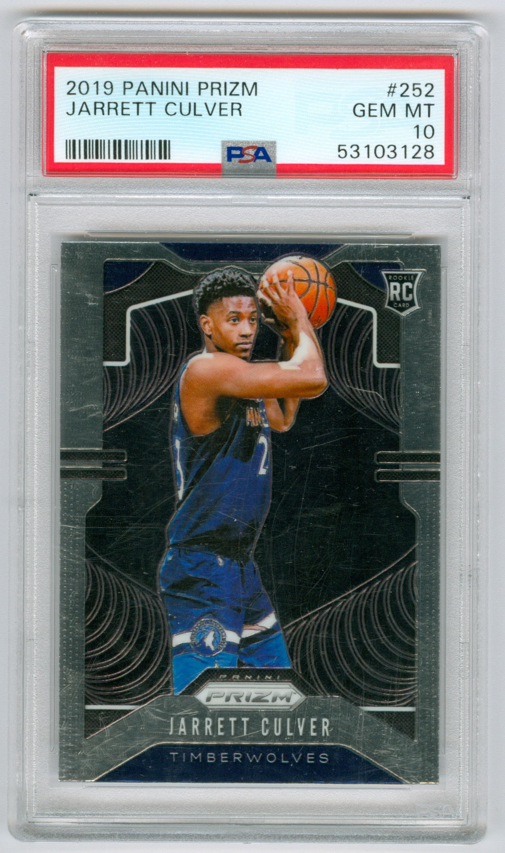 2019-20 Panini Prizm #252 Jarrett Culver PSA 10 (Rookie)