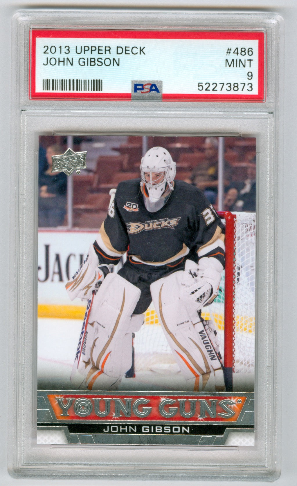 2013-14 Upper Deck #486 John Gibson PSA 9 (Rookie)