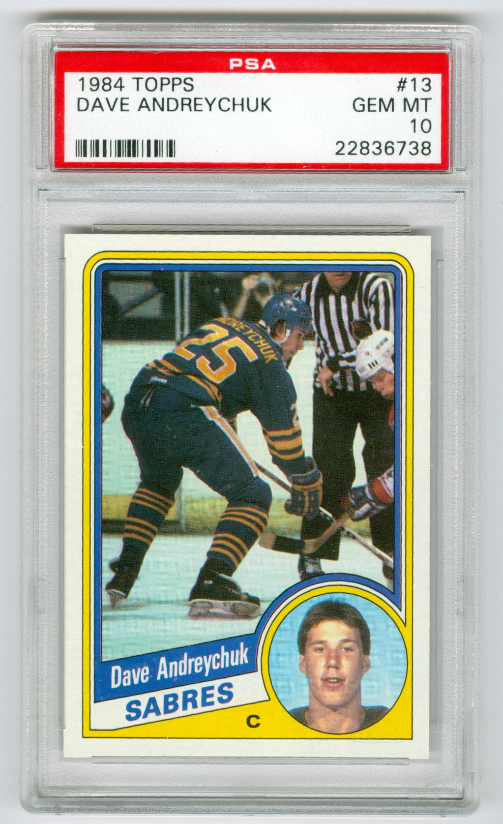 1984-85 Topps #13 Dave Andreychuk PSA 10 (Rookie)