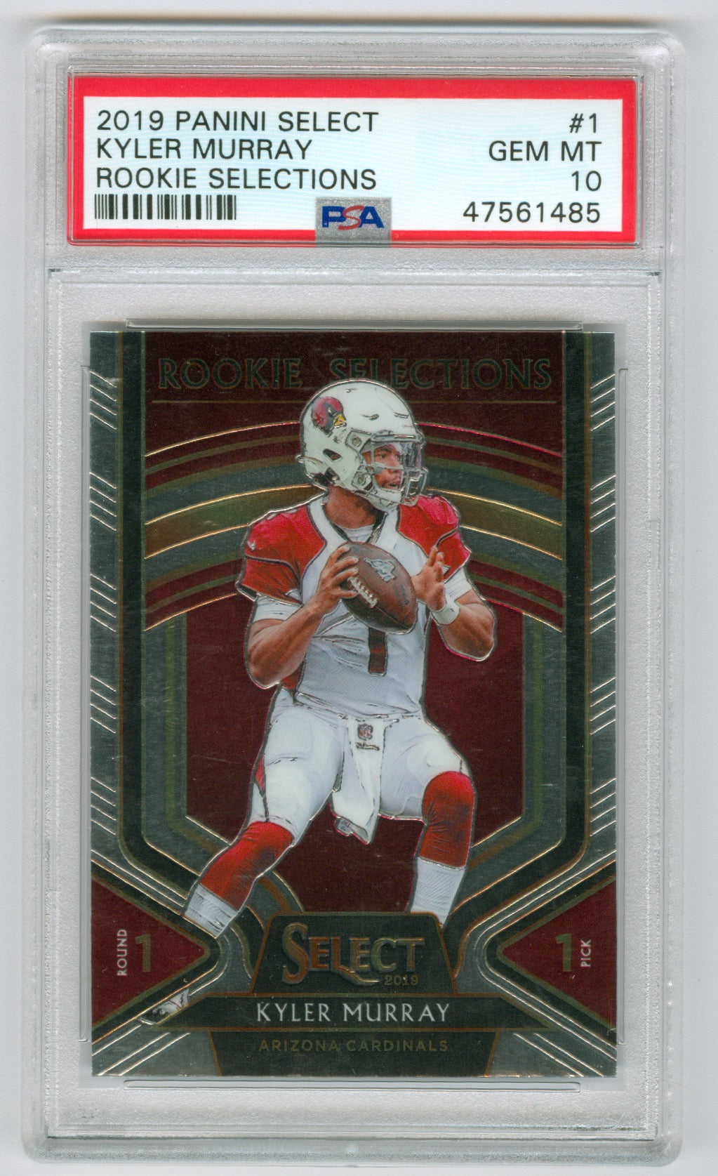 2019 Panini Select Rookie Selections #1 Kyler Murray PSA 10 (Rookie)