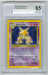 1999 Pokemon Base Set Unlimited #1 Alakazam- Holo BGS 8.5 (Damaged Case)