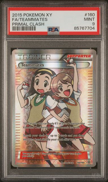 2015 Pokemon XY Primal Clash Teammates #160 PSA 9