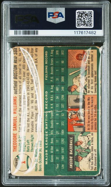 1954 Topps #1 Ted Williams PSA 1