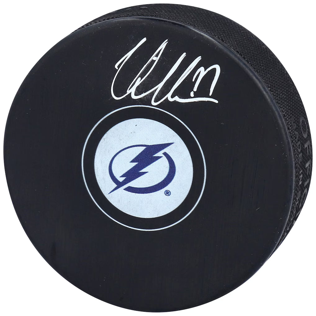 Victor Hedman Autographed Tampa Bay Lightning Hockey Puck (Fanatics Authentic)