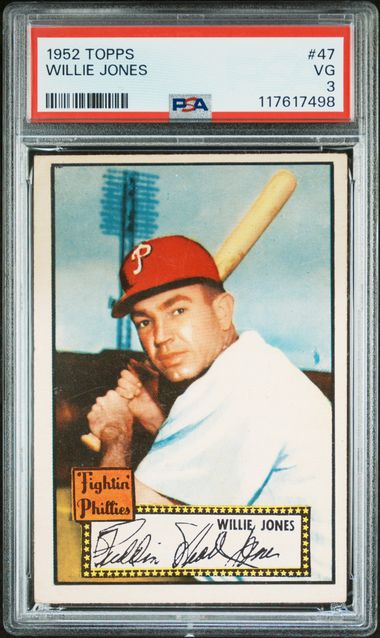 1952 Topps #47 Willie Jones PSA 3