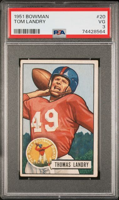 1951 Bowman #20 Tom Landry PSA 3 (Rookie) | Eastridge Sports Cards