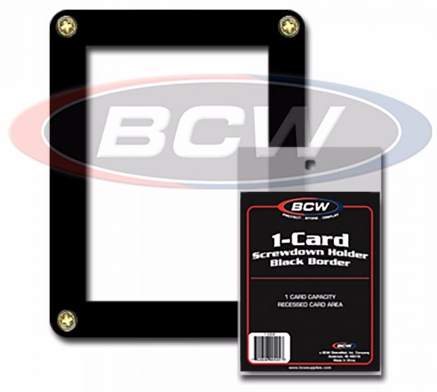 BCW 1 Card Black Border Screw Down Holder | Eastridge Sports Cards
