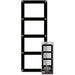 BCW 4 Card Black Border Screwdown Holder
