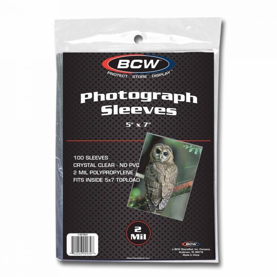 BCW Photograph Sleeves 5x7 - 100ct | Eastridge Sports Cards