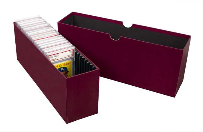 BCW Graded Card Slotted Box- Burgandy | Eastridge Sports Cards