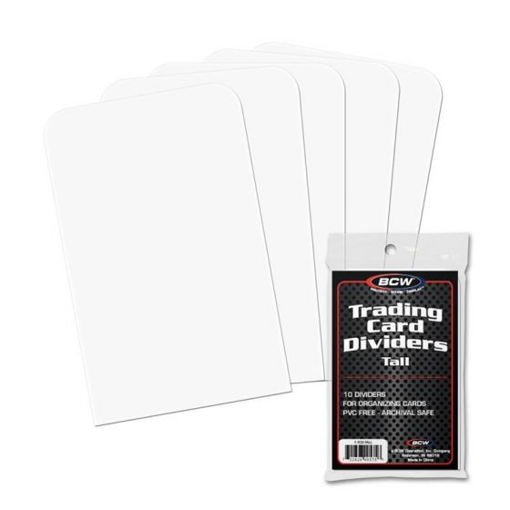 BCW Tall Trading Card Dividers | Eastridge Sports Cards